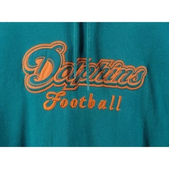VINTAGE MIAMI DOLPHINS HOODIE SWEATSHIRT PULLOVER - Picture 2 of 9
